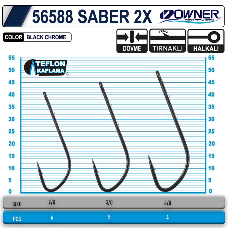 owner 56588 saber hook tekli igneler owner 15085 88 B